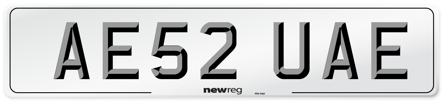 AE52 UAE Number Plate from New Reg